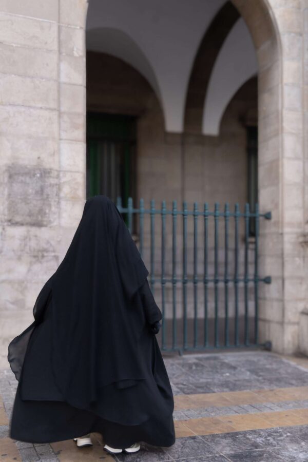 Abaya Manches Droites Wool Peach – Image 7