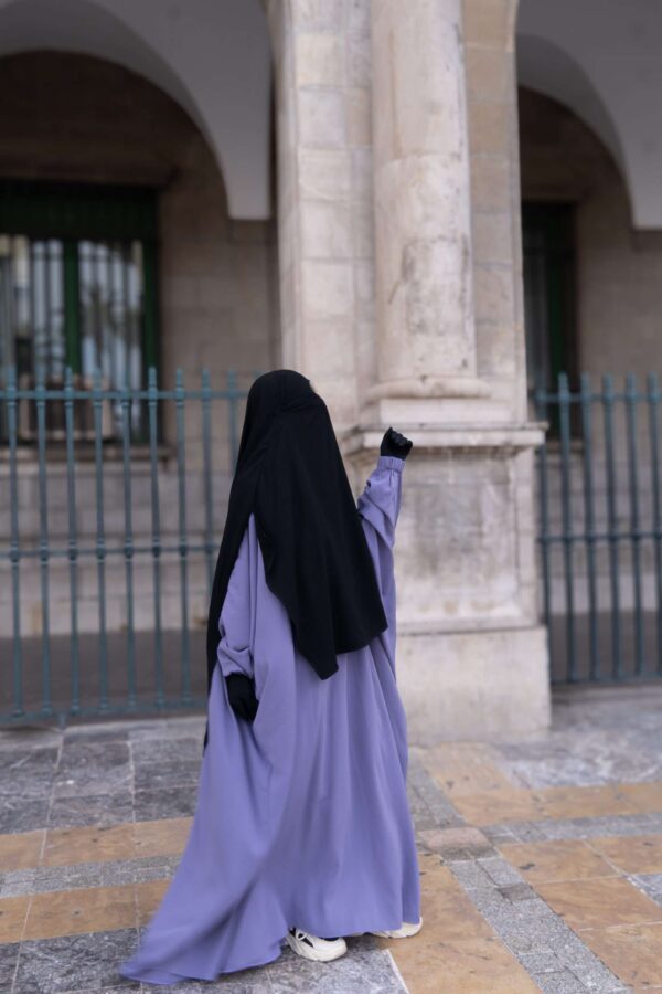 Abaya Manches Droites Wool Peach