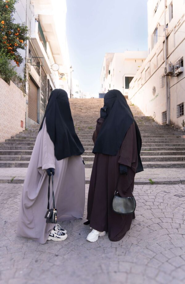 Abaya Manches Droites Wool Peach – Image 4