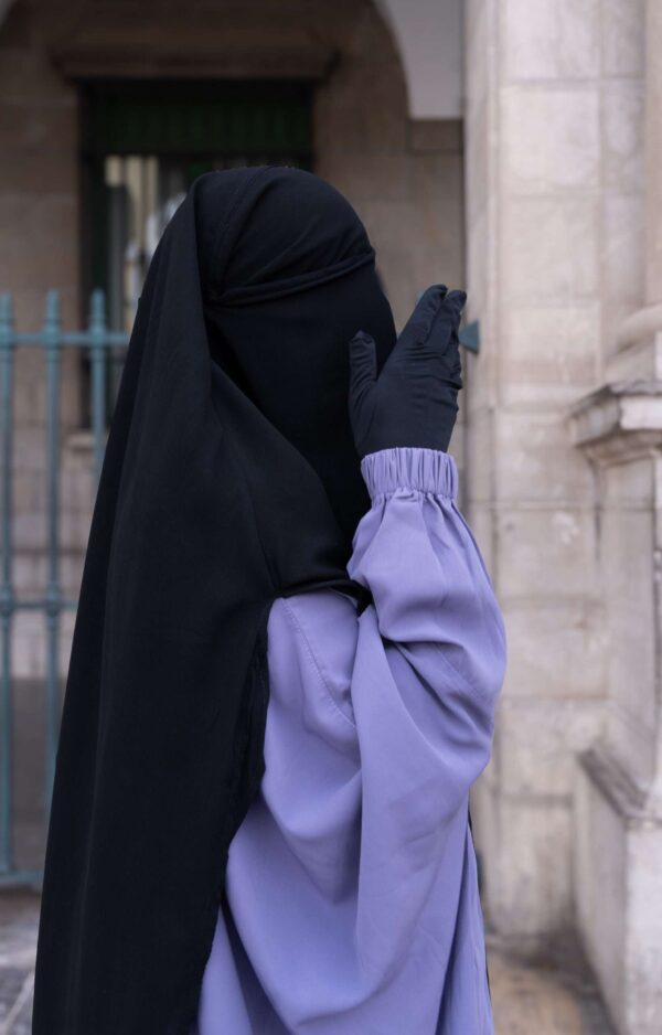 Abaya Manches Droites Wool Peach – Image 2