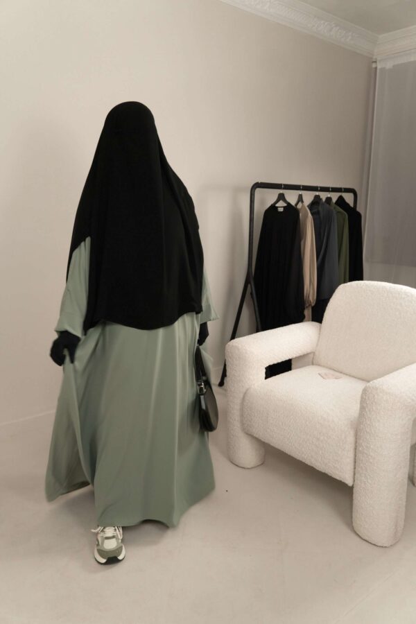 Abaya Manches Droites Wool Peach – Image 5