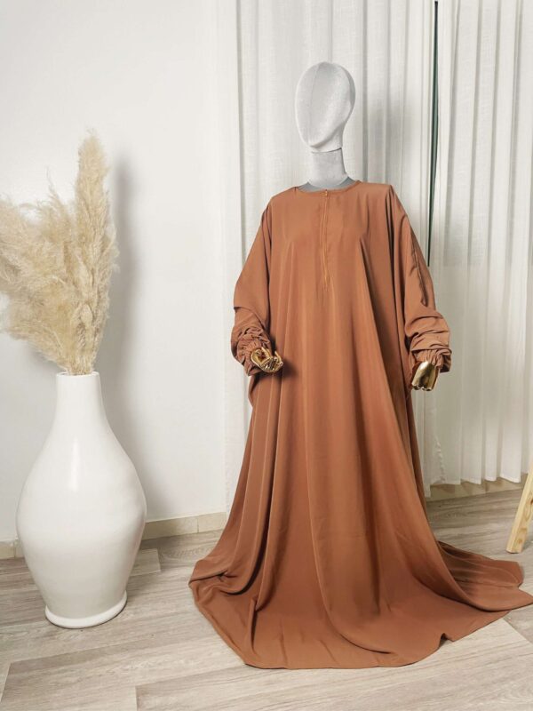 Abaya Manches Droites Wool Peach – Image 9