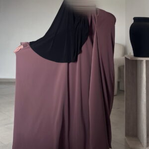 Abaya Manches Droites Wool Peach