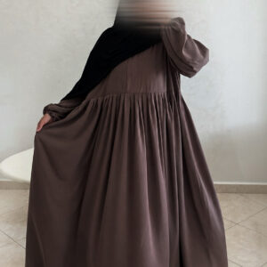 Abaya Russia Wool Peach avec poches