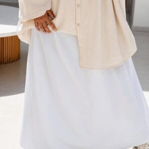 Jupe Popeline 100 % Coton - Ivory